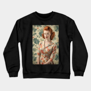 1950s Glam Woman Crewneck Sweatshirt